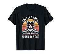 Lost in A Book Found by A Cat Reading Enthusiasts T-Shirt