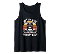 Lost in A Book Found by A Cat Reading Enthusiasts Tank Top