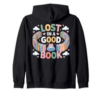 Lost in a Good Book Maze Art Books Lover Zip Hoodie
