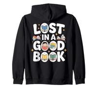 Lost in a Good Book Maze Art Books Lover Zip Hoodie