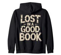 Lost in a Good Book Maze Art Books Lover Zip Hoodie