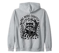 Lost in a Good Book Raccoon Reading Book Lover Art Zip Hoodie