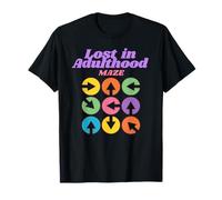Lost in Adulthood Maze Funny Life Confusion Humor Journey T-Shirt
