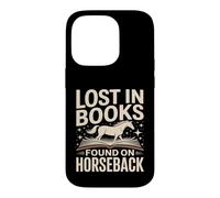 Lost In Books Found On Horseback Equestrian Reading Case for iPhone 14 Pro