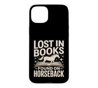 Lost In Books Found On Horseback Equestrian Reading Case for iPhone 15 Plus