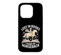 Lost In Books Found On Horseback Equestrian Reading Case for iPhone 15 Pro