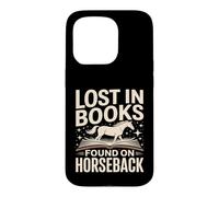 Lost In Books Found On Horseback Equestrian Reading Case for iPhone 15 Pro