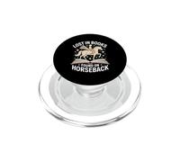 Lost In Books Found On Horseback Equestrian Reading PopSockets PopGrip for MagSafe