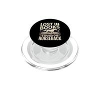 Lost In Books Found On Horseback Equestrian Reading PopSockets PopGrip for MagSafe