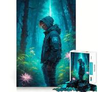 Lost in Magical Forest 1000 Pieces Puzzles for Adults Recall Enhancer Tight Cut Pattern Assemble Night Game (50x75cm)