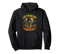 Lost In Nature Found Myself Hiking Adventure Design Pullover Hoodie