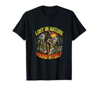 Lost in Nature Found Myself Hiking Adventure Design T-Shirt