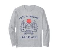 Lost in Nature Vacation Travel Lake Placid Long Sleeve T-Shirt
