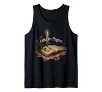 Lost in Pages Dark Academia Book Lover Vintage Reading Tank Top