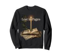 Lost in Pages Dark Academia Literary Book Lover Sweatshirt