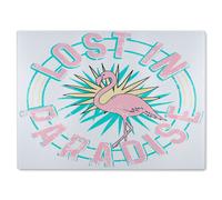 Lost In Paradise Glass Chopping Board Benjamin Tate Design Natural One Size