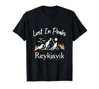 Lost in Peaks Vacation Travel Reykjavík Iceland T-Shirt