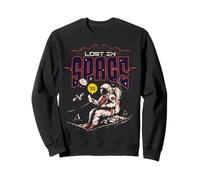 Lost in Space Astronaut Funny Sci-Fi Retro Cosmic Design Sweatshirt