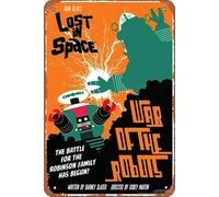 Lost In Space War Of The Robots Metal Tin Sign Outdoor Indoor Wall Panel Retro Vintage Poster 8X12 Inch