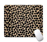 Lost In Spots Cheetah Print Mouse Pads Stitched Edge Mouse Pad Rubber Base Mousepads For Work Home Office 25X30Cm
