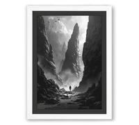 Lost in Stone Scandinavian Framed Wall Art Print A4 (29.7×21cm) White, Wall Decor for Living Room, Bedroom, Office & Home, Ready to Hang, Art Gift