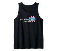 Lost in The 90s Happy There Retro Pop Art Design Tank Top