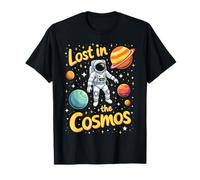 Lost in the Cosmos Astronaut Space Exploration Art T-Shirt