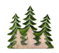 Lost In The Forest 3D Wooden Tree Decor - Handcrafted Mango Wood, 20X23Cm