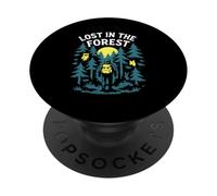 Lost in the Forest Woods Hiking Animals Backpacking Owl PopSockets Adhesive PopGrip