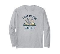 Lost in The Pages Reading Book Lover Design Long Sleeve T-Shirt