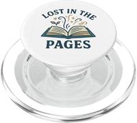 Lost in the Pages Reading Book Lover Design PopSockets PopGrip for MagSafe