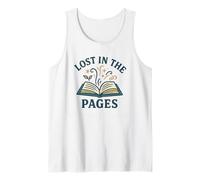 Lost in The Pages Reading Book Lover Design Tank Top
