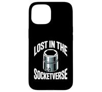 Lost In The Socketverse 10MM Socket Car Guy Car Mechanic Case for iPhone 15