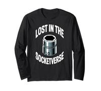 Lost in The Socketverse 10MM Socket Car Guy Car Mechanic Long Sleeve T-Shirt