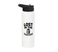 Lost in The Socketverse 10MM Socket Car Guy Car Mechanic Stainless Steel Insulated Water Bottle