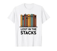 Lost in the Stacks Bookworm Book Lover T-Shirt