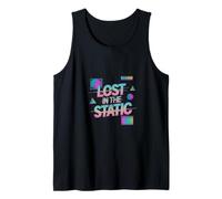 Lost in The Static Retro Vaporwave Aesthetic Tank Top