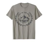 Lost in The Wild Mountain Forest Nature Badge T-Shirt