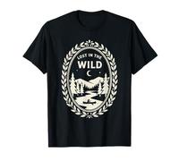 Lost in The Wild Retro Canoe Nature Adventure T-Shirt