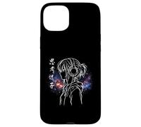Lost In Thoughts Japanese Kanji Anime Introvert Girl Galaxy Case for iPhone 15 Plus
