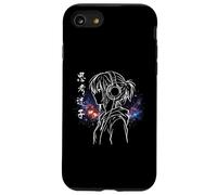 Lost In Thoughts Japanese Kanji Anime Introvert Girl Galaxy Case for iPhone SE (2020) / 7/8