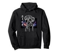 Lost In Thoughts Japanese Kanji Anime Introvert Girl Galaxy Pullover Hoodie