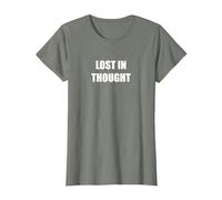 Lost in Thoughts T-Shirt, Women, Olive Heather, Large