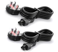 Lost Laptop Adapter Cord Replacement 4Ft, IEC C5 Mickey Mouse to NEMA 5-15P Grounded Plug, 18AWG Universal AC Cable for College Dorm, Work From Home, Study Desk, Durable PVC Copper, Backup, Spare