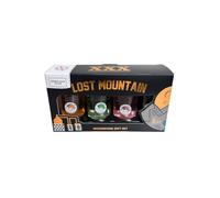 Lost Mountain Crimson Moon Edition Moonshine Gift Set, 4 x 50ml Mini Bottles, Cherry Kiwi Watermelon Lime Flavours, 30% ABV, Handcrafted Spirits Collection
