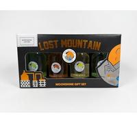 Lost Mountain Moonshine Blood Moon Edition Gift Set, 4 x 50ml Miniature Bottles, Lime Caramel Pineapple Kiwi Flavours, 30% ABV, Handcrafted Corn Likka