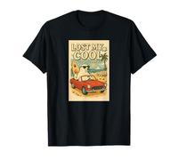 Lost My Cool Funny Polar Bear Global Warming Retro Beach T-Shirt