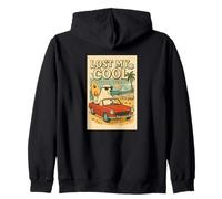 Lost My Cool Funny Polar Bear Global Warming Retro Beach Zip Hoodie