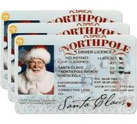 Lost Novelty Santa Claus Driver Licence, Set of 3, Expiry 06-08-2063, North pole Driving Licence, Santa's Sleigh Lost Driving License, Santa Claus Lost Driving License for New Year Christmas Eve Box