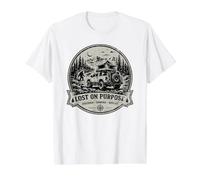 Lost on Purpose Overlanding 4x4 Off-Road Camping Adventure Value Graphic T-Shirt, Men, White, L